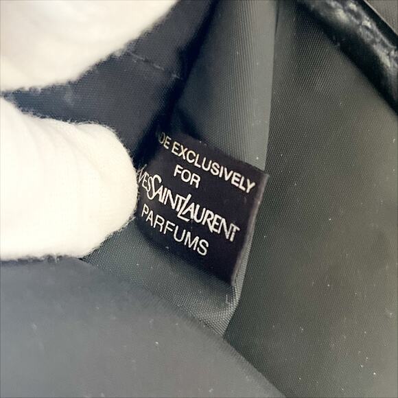 YSL Yves Saint Laurent Parfums Messenger Black Nylon Shoulder Bag Crossbody - Picture 15 of 15